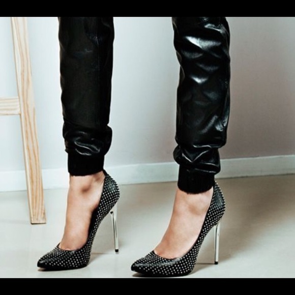 Supertrash Pia Studded Heeled Court Shoes - Picture 3 of 8